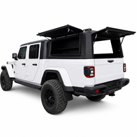 Hard-top en aluminium pour Jeep Gladiator avec fenêtres coulissantes et compatible avec le porte-bagages de toit