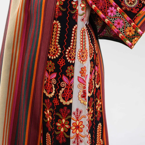 Vestido Thobe de Lujo Bordado para Mujer, Túnica Islámica Maxi, Prenda Holgada y Cómoda de Moda Árabe - Product Image 3