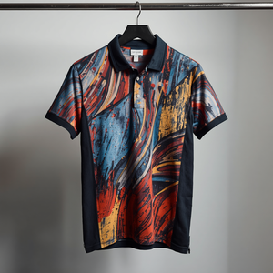 Chemise de sport tricotée imprimée pour homme avec poche, anti-plis, en Spandex/Polyester, tenue décontractée et athlétique, personnalisation OEM/ODM - Product Image 2