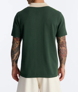 Camisetas Polo de Punto de Manga Corta Casuales de Verano para Hombre, Ligeras, de Poliéster/Algodón de Alta Calidad, Verdes a Rayas y Marrones - Product Image 3