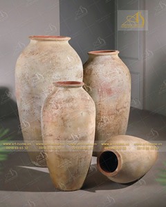 Pot en céramique au design moderne Atlantis Mexixo, blanc vieilli AN004H128, auto-arrosant pour la plantation et la décoration de jardin, création de miniatures - Product Image 6