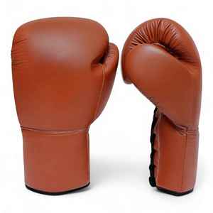 New Arrival Professional Sports Boxing <b>Gloves</b> High Quality Genuine Leather Breathable Hook Loop Closure <b>Moisture</b> Wicking Outdoor - Product Image 1
