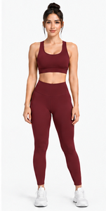 Conjunto de Yoga para Mujer, Estampado de Leopardo, Sujetador Deportivo, Pantalones Cortos de Cintura Alta, Ropa Deportiva Personalizada para Pilates, Gimnasio, Fitness, Transpirable - Product Image 2