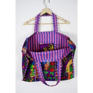 Bolso de Mano de Algodón con Estampado Floral para Mujer, Bolso de Hombro Hecho a Mano con Cierre Abierto y Dos Asas, Bolso de Viaje, Compras y Fin de Semana - Product Image 5