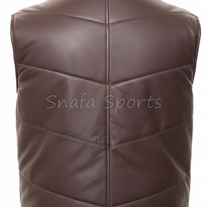 เสื้อกั๊กหนังแกะผู้ชายแฟชั่นใหม่สำหรับฤดูหนาว เสื้อหนังแท้ อุ่นสบาย ไซส์ใหญ่ รับสั่งทำ OEM - Product Image 5