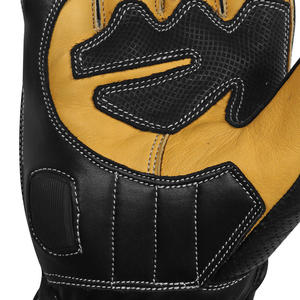 SAAR INDUSTRIES Leather Motorcycle Riding <b>Gloves</b> <b>Touch</b> <b>Screen</b> Breathable Non-Slip Full Finger Hook Loop Closure Universal Racing - Product Image 3