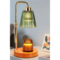 Lámpara Calentadora de Velas Eléctrica Premium para el Hogar, con Calor Ajustable, Cuerpo de Metal, Elegante Pantalla de Vidrio, Uso Interior/Exterior