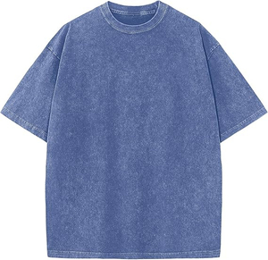 เสื้อยืดโอเวอร์ไซส์ทรงหลวมสไตล์ฮิปฮอป สตรีทแวร์ ผ้าฝ้าย 100% ไหล่ตก รับผลิตตามแบบ (OEM) ขายส่งเสื้อเปล่า - Product Image 2