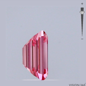 Diamante Cultivado en Laboratorio con Corte Esmeralda, Color Rosa Intenso, 1 Quilate, Certificado por IGI |   Diamantes sueltos de laboratorio CVD |   Piedra para la Creación de Joyería Personalizada - Product Image 4