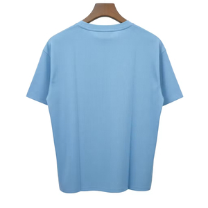 เสื้อยืดผู้ชายคุณภาพสูง OEM ODM ผ้าฝ้ายถัก 100% คอกลม แขนสั้น ทรงปกติ สกรีนโลโก้ตามสั่ง ลายเรียบ - Product Image 5