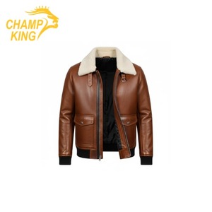 Veste en cuir et fourrure de haute qualité, tendance et très élégante - Product Image 5