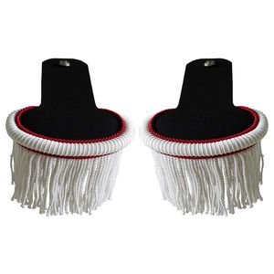 Epaulettes al por mayor para uniformes de banda, blancos o dorados con flecos, epaulettes de hombro personalizadas OEM - Product Image 3