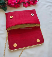 Tas tangan sutra wanita multiwarna tas tangan malam dompet selempang untuk pesta pernikahan pengiring pengantin hadiah kembali dengan dekorasi mutiara