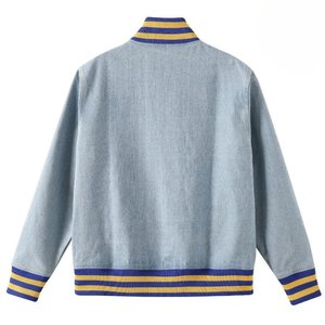 เสื้อแจ็คเก็ตยีนส์ Sigma Gamma Rho ปักลายเชนิลล์ เสื้อผ้าสำหรับชมรมนักศึกษากรีก ผู้หญิง พรีเมียม ติดกระดุม - Product Image 3