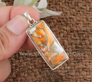 Anillo Colgante de Turquesa Cobre Ostra Natural con Plata de Ley 925, Amuleto Geométrico de Piedra Azul, Hecho a Mano, Vintage, Unisex, Aniversario - Product Image 5