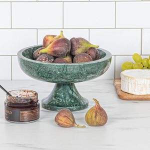Moderna Frutera Multifuncional de Mármol Verde Natural para Mesa de Comedor, Ideal para Ramadán y Diwali - Product Image 3