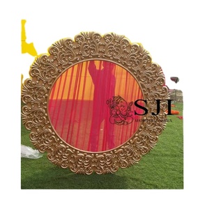 Shobha Jain Impex Traditional Round Wooden <b>Frame</b> - Product Image 1