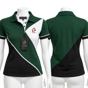 Custom Logo High Quality Polyester/Cotton Blend Breathable Casual <b>Ladies</b> Regular Fit Summer Appliques Golf for <b>Shirts</b> Wholesale - Product Image 6