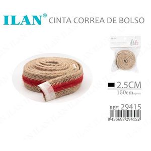 Nastro di Iuta Ilan 2,5 Cm x 150 Cm Circa per Cinghie di Borse - Product Image 3