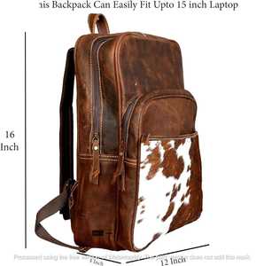 Premium Leather Hair On Backpack Cowhide School Bag Vintage Travel Rucksack Durable Handmade Stylish LHBP-0001 - Product Image 4
