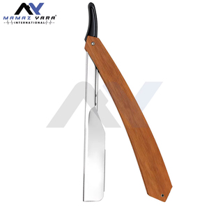 Dark Wooden Handle <b>Straight</b> Edge <b>Razor</b> Premium Stainless Steel Barber Shaving <b>Razor</b> Professional <b>Straight</b> <b>Razor</b> for Smooth - Product Image 2