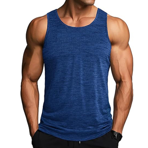 Débardeur Homme Personnalisé Respirant Coupe Décontractée Coton Lourd 180g Col Rond Appliqués Vêtements de Fitness Vente Directe Usine - Product Image 3