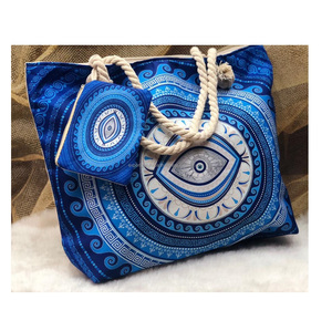 Plage été soirée Shopping toile sac à bandoulière bohème femmes sac de messager de l'Inde Afghani sac à bandoulière plage sacs à main - Product Image 5
