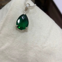 Collier pendentif femme vintage en pierre verte de haute qualité, fait main, chaîne serpent en argent, bijoux de fête, vente en gros