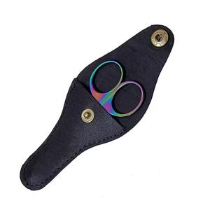 Ciseaux à manucure arc-en-ciel en acier inoxydable, lame tranchante, poignée ronde, coupe-cuticules portable, outils de beauté pour adultes - Product Image 6