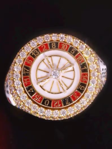 Bague de Luxe pour Homme, Style Casino Hip Hop, avec Roue de Roulette en Argent Entièrement Sertie de Moissanite, Détail Dés et Finition Diamantée - Product Image 4
