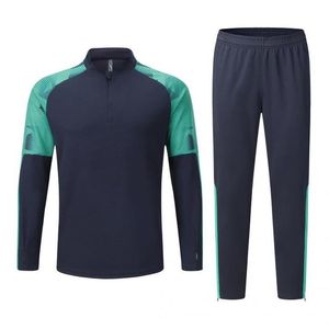 Custom Men's Soccer Jersey Set Full Sleeve Color Blocked 100% Polyester Moisture Wicking Breathable Elastic Waist <b>Athletic</b> Fit - Product Image 1