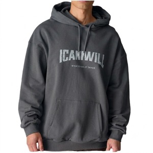 Sweat à capuche surdimensionné 5XL pour homme, 500 g/m², avec logo personnalisé, manches longues, épaules tombantes, coupe courte - Product Image 1