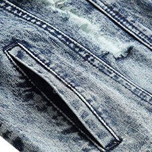 Veste en jean pour homme fabriquée par des professionnels, vente en gros, vêtements décontractés, usage extérieur, veste d'hiver pour homme avec logo personnalisé - Product Image 6