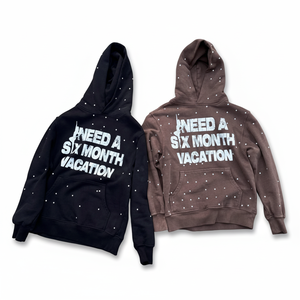 High Quality Fashionable Customizable Pullover <b>Design</b> Heavy Weight screen Printed Premium Men's Hoodie with allover rhinestone - Product Image 1