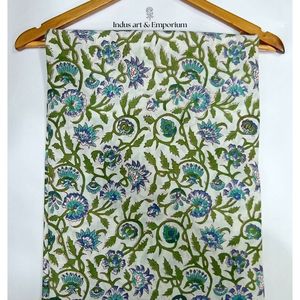 Tela de Algodón Cambray Estampada a Bloques 60x60, Tela de Algodón con Estampado Tradicional Jaipuri - Product Image 3