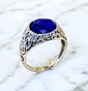 Anillo de Zafiro, Anillos de Plata de Ley 925, Precio al por Mayor, Joyería de Plata, Anillos de Plata con el Mejor Diseño - Product Image 1