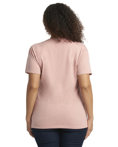 Camiseta de Manga Corta para Mujer, Cuello en V, Color Negro Sólido, Estilo Relajado, Transpirable - Product Image 4