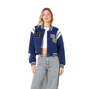 Blouson court décontracté pour femme, style universitaire, manches longues, finition durable, soldes d'hiver - Product Image 3