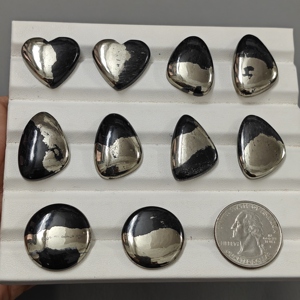 Lote de cabujones de pirita natural Apache Gold al por mayor, piedras preciosas de pirita para la fabricación de joyas - Product Image 4