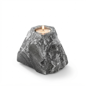 Portavelas de Piedra Natural Tallado a Mano de Aventurina Gris Cristal, Gema de Ágata Curativa, Venta al por Mayor - Product Image 1