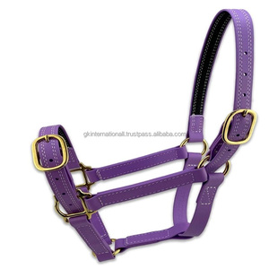 Licol pour cheval en cuir PVC artisanal confortable et élégant, disponible en plusieurs couleurs et tailles personnalisées, avec des accessoires en laiton solides et réglables - Product Image 6