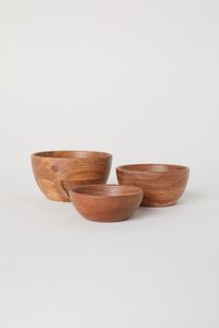 Bols en bambou faits à la main, design minimaliste en bois naturel pour servir les aliments, usage domestique - Product Image 3