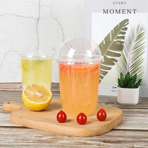 Vasos de Café Desechables en Forma de U de Plástico PET Personalizados de Venta Caliente YAMAT, Transparentes para Servir Bebidas Frías - Product Image 5