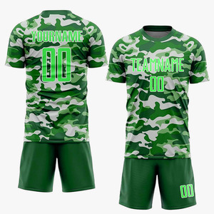 Ensemble de maillot et short de football camouflage personnalisé, impression par sublimation, polyester respirant, kit d'équipe unisexe pour adultes - Product Image 4
