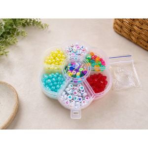 Jaunty Multicolor <b>Crystal</b> Lampwork Glass Assorted Loose <b>Beads</b> Kit Box <b>Bracelet</b> Making DIY07-A Jewelry Crafting - Product Image 5