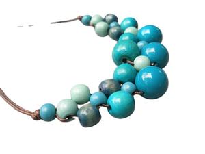 Perles noires en verre multicolores, bijoux de femme hautement polis, nouveau design de collier - Product Image 3