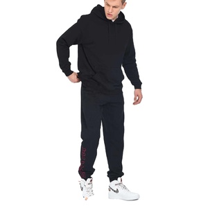 Men's Custom Colors 100% Cotton Hooded Fleece Jogging Suit Winter Tracksuit with Private Label Logo High Quality Embroidered - Product Image 1