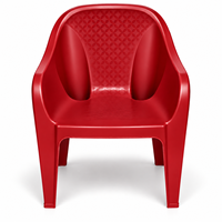 Chaise de salon en plastique empilable modulaire de qualité supérieure avec accoudoirs et dossier solide, durable, fabriquée en Inde, design minimaliste