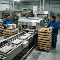 Machine entièrement automatique de fabrication de barquettes à œufs en papier recyclé pour élevages avicoles, moule 30 alvéoles