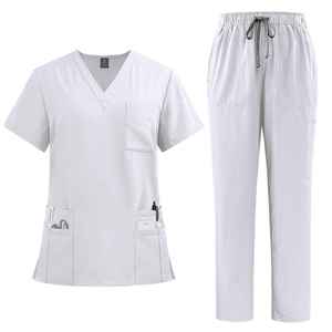 Cheap Breathable Scrubs Uniforms Sets Elastic and Comfortable Nurse Medical Scrubs <b>Jumpsuit</b> Medical Scrub Uniform Sets for Women - Product Image 4